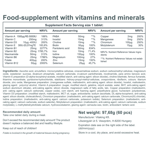 9 month multivitamin (60) 9 month multivitamin (60)