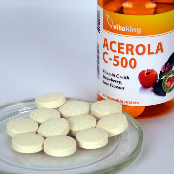 Acerola Vitamin C-500 - strawberry flavoured Acerola Vitamin C-500 - strawberry flavoured