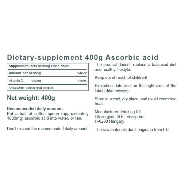 Ascorbic Acid Powder (400g) Ascorbic Acid Powder (400g)
