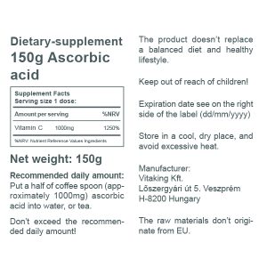 Ascorbic Acid Powder (150g) Ascorbic Acid Powder (150g)