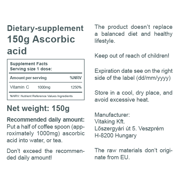 Ascorbic Acid Powder (150g) Ascorbic Acid Powder (150g)