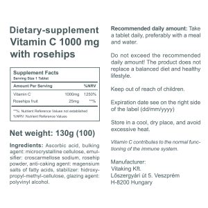 Vitamin C 1000mg with rosehips (100)
