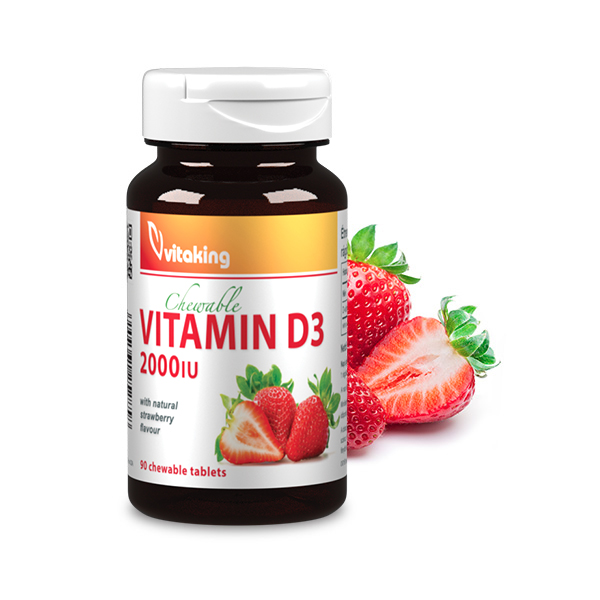 Vitamin D3 2000IU Strawberry-flavoured (90) Vitamin D3 2000IU Strawberry-flavoured (90)