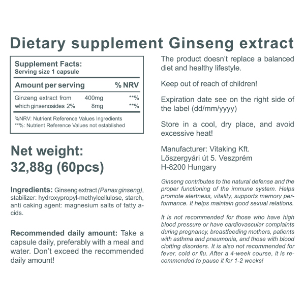 Ginseng extract (60) Ginseng extract (60)