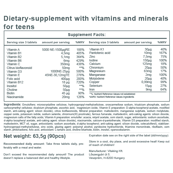 Mega Vitamin for Teens Mega Vitamin for Teens