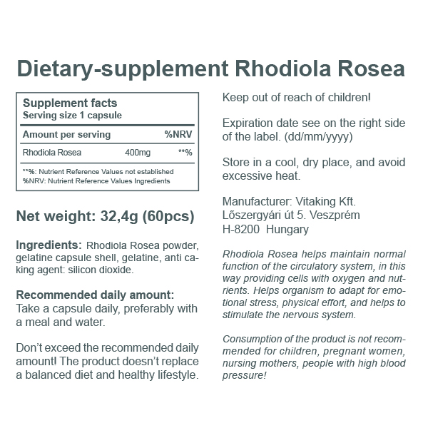 Rhodiola Rosea root Rhodiola Rosea root
