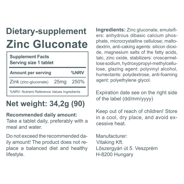 Zinc Gluconate (30mg) Zinc Gluconate (30mg)