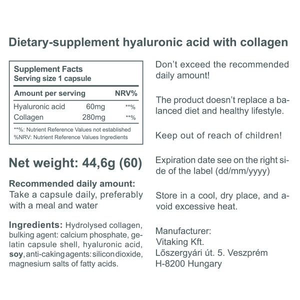 Hyaluronic Acid + Collagen (60) Hyaluronic Acid + Collagen (60)