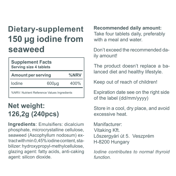 Iodine tablets Iodine tablets