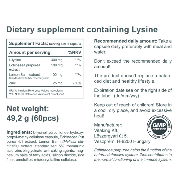 Lysine complex (60 capsules) Lysine complex (60 capsules)
